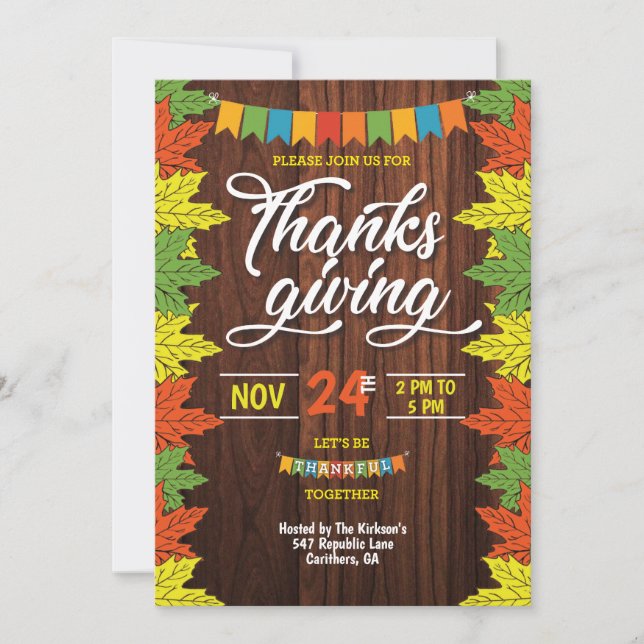 Thanksgiving Invitation (Front)