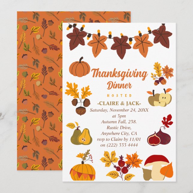 Thanksgiving Invitation (Front/Back)