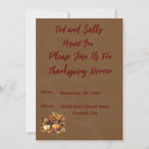 Thanksgiving Invitation