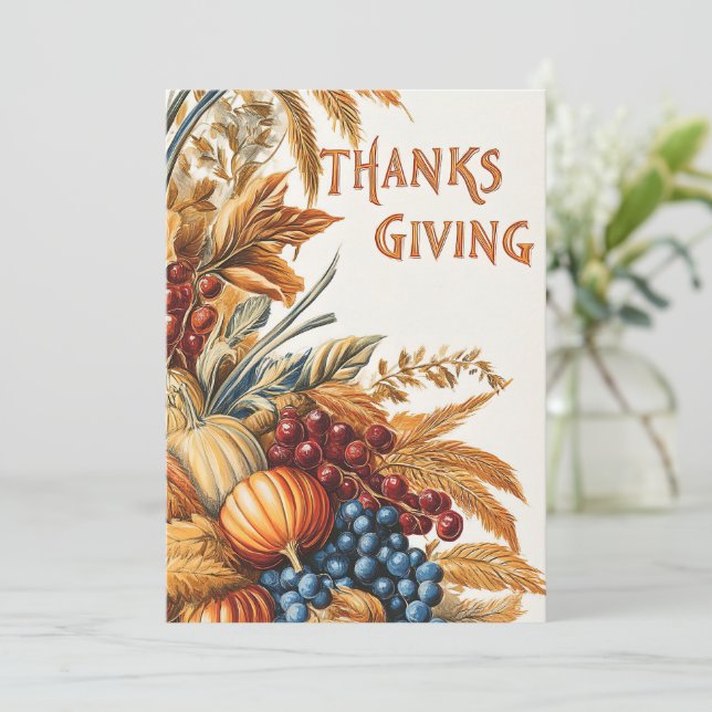 Thanksgiving  invitation (Standing Front)