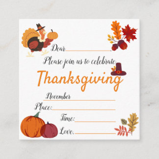 Thanksgiving invitation card