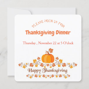 thanksgiving invitation card