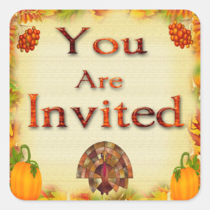 Thanksgiving Invitation Envelope Seals
