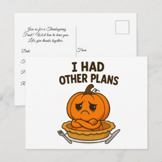 Thanksgiving invitation postcard