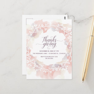 Thanksgiving Invitation Postcard