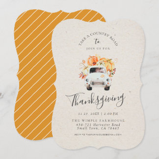 THANKSGIVING INVITATION | Rustic Fall Harvest