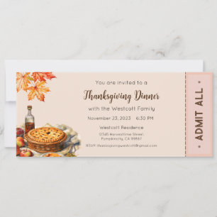 Thanksgiving Invite, Thanksgiving Dinner Invite
