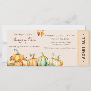 Thanksgiving Invite, Thanksgiving Dinner Invite