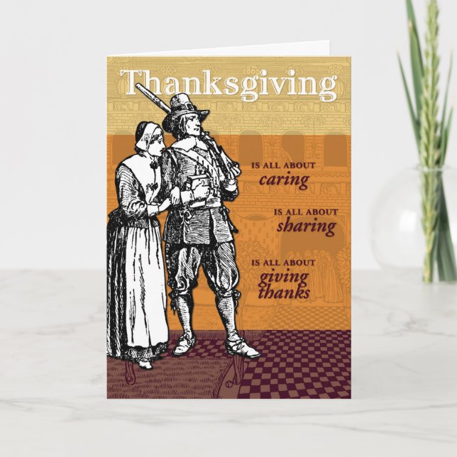 Thanksgiving Is All About... Holiday Card (Front)