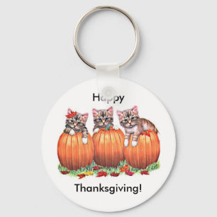 Thanksgiving is the Cat's Meow Key Ring