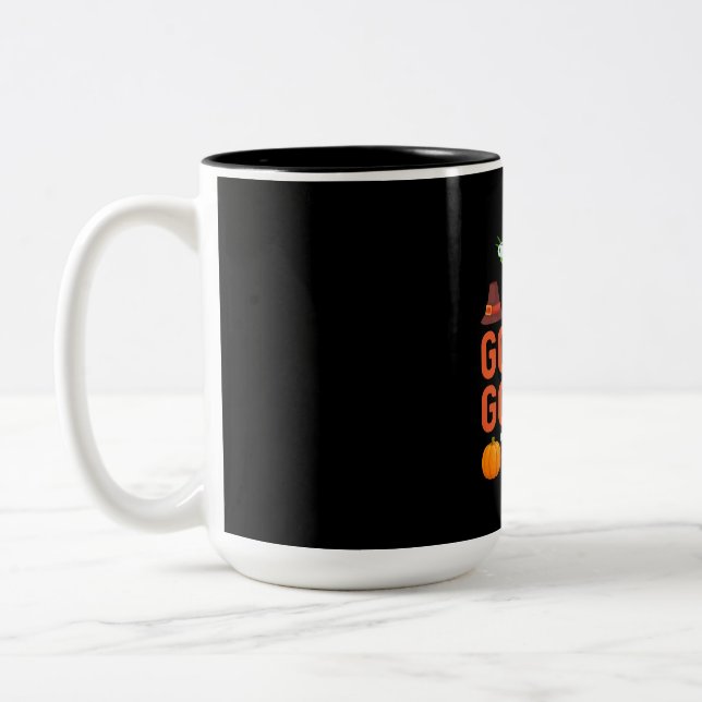 Thanksgiving It Is Gobble Times Two-Tone Coffee Mug (Left)
