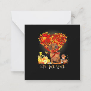 Thanksgiving It's Fall Y'all Dachshund Card