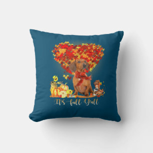 Thanksgiving It's Fall Y'all Dachshund Cushion