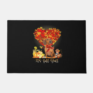 Thanksgiving It's Fall Y'all Dachshund Doormat