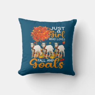 Thanksgiving Just A Girl Who Loves Fall And Goats Cushion