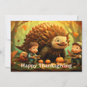 Thanksgiving Kids 11 Holiday Card