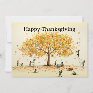 Thanksgiving Kids 14 Holiday Card