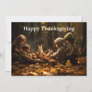 Thanksgiving Kids 18 Holiday Card