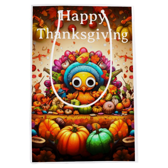 Thanksgiving Kids 2  Medium Gift Bag (Front)