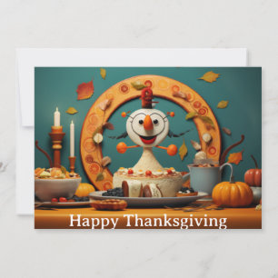 Thanksgiving Kids 5 Holiday Card