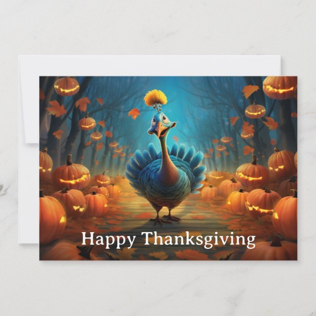 Thanksgiving Kids 9  Holiday Card (Front)