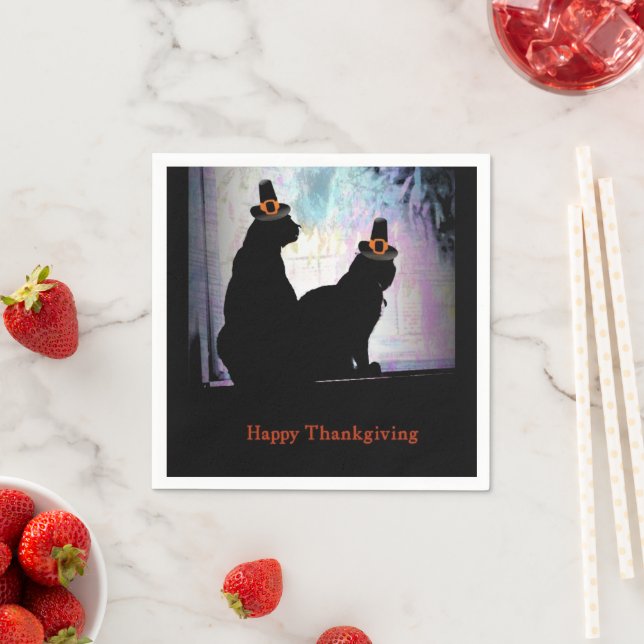 Thanksgiving Kitties Napkin (Insitu)