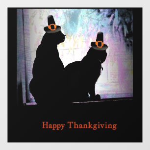 Thanksgiving Kitties Window Cling