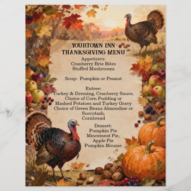 Thanksgiving Landscape Custom Letterhead (Front)