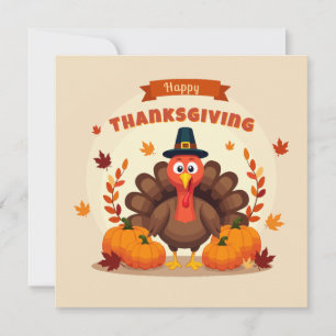 Thanksgiving large chicken invitation