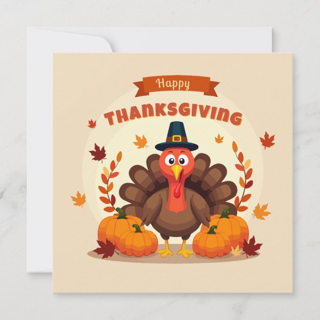 Thanksgiving large chicken invitation (Front)