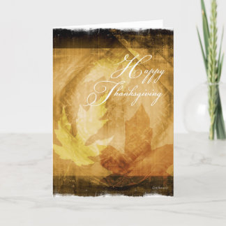 Thanksgiving Leafs-Abstract Holiday Card