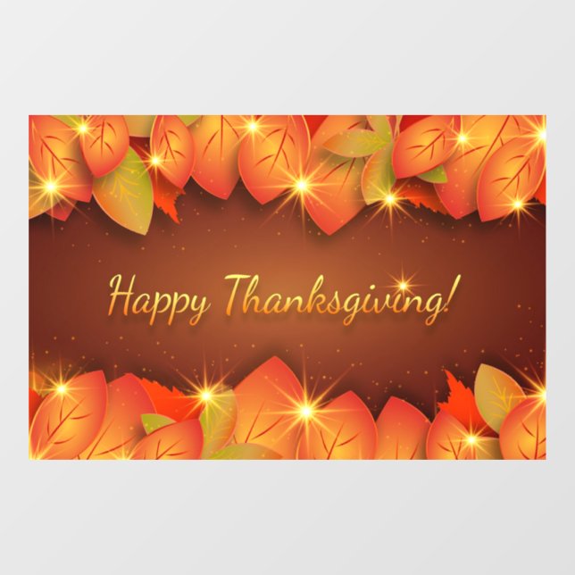 Thanksgiving Leaves Window Cling (Sheet)
