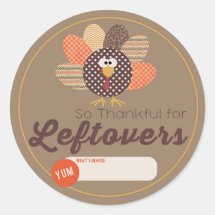 Thanksgiving Leftover Label Stickers