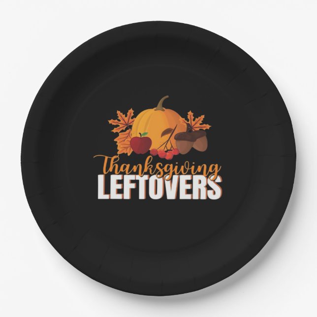 Thanksgiving Leftovers Creative Casual Meme Paper Plate (Front)