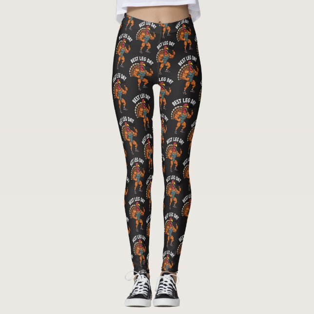 Thanksgiving Leg Day Leggings (Front)