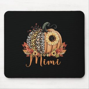 Thanksgiving Leopard Pumpkin And Sunflower Mimi Mouse Mat