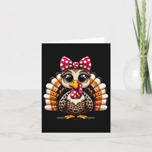 Thanksgiving Leopard Turkey Thanksgiving Autumn Fa Card