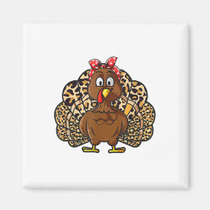 Thanksgiving Leopard Turkey Thanksgiving Autumn Fa Magnet