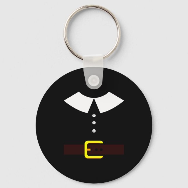 Thanksgiving Lgrim Shirt - New World Lgrim Costume Key Ring (Front)