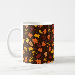 Thanksgiving Maple Fall Pattern Coffee Mug