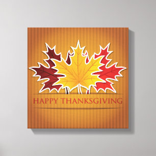 Thanksgiving maple leaf canvas print
