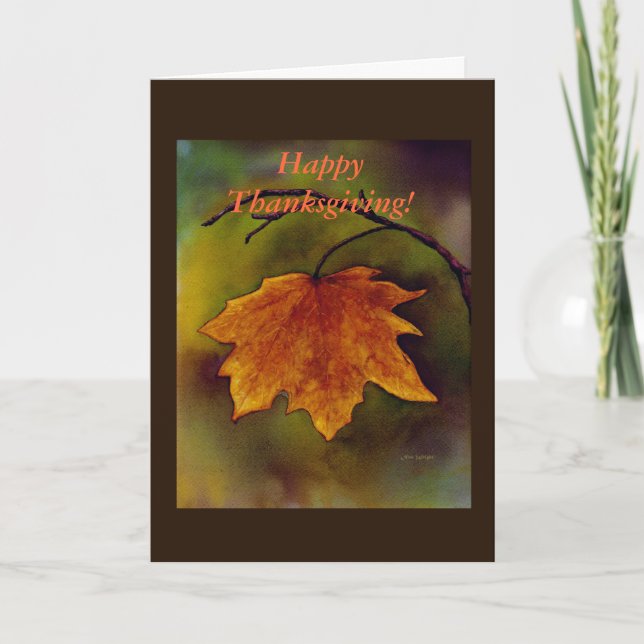 Thanksgiving Maple Leaf card (Front)