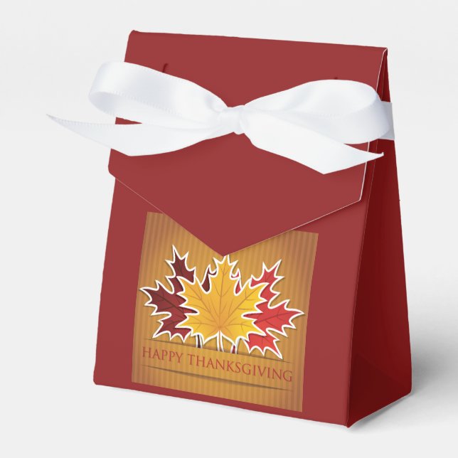 Thanksgiving maple leaf favour box (Front Side)