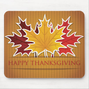 Thanksgiving maple leaf mouse mat