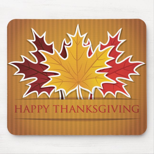Thanksgiving maple leaf mouse mat (Front)