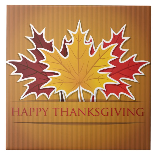 Thanksgiving maple leaf tile (Front)