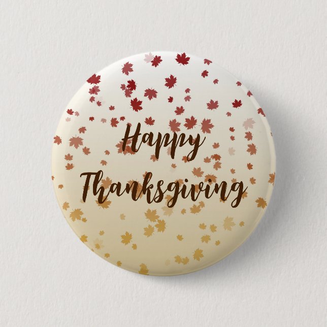 Thanksgiving Maple Leaves 6 Cm Round Badge (Front)