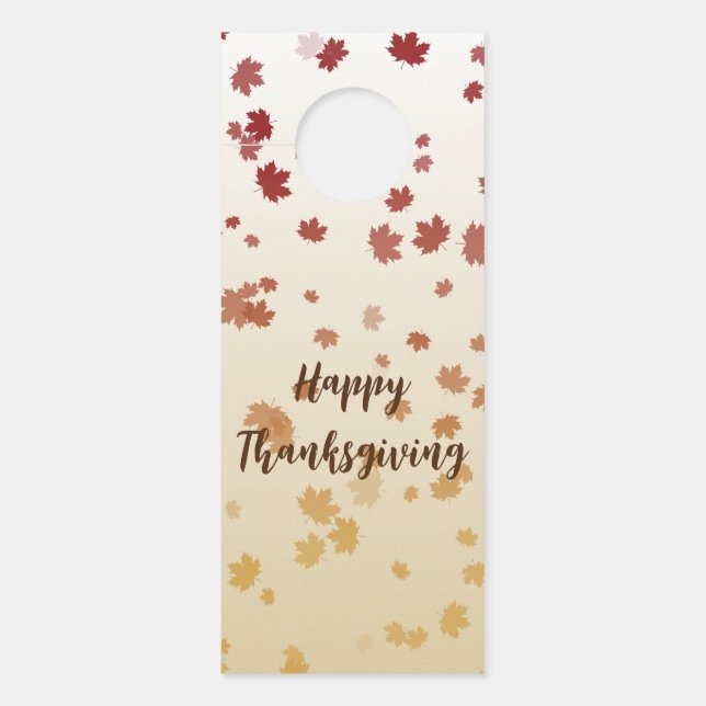 Thanksgiving Maple Leaves Door Hanger (Front)