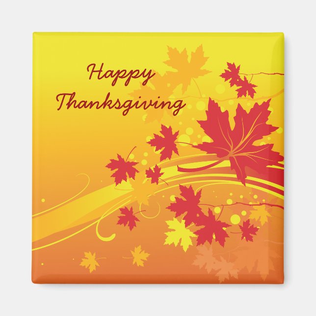 Thanksgiving Maple leaves in fall colours custom m Magnet (Front)