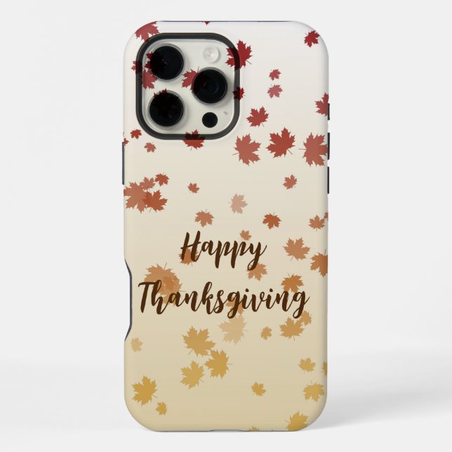 Thanksgiving Maple Leaves iPhone Case (Back)